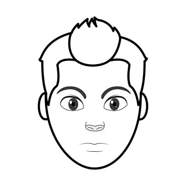 satır avatar adam kafasına saç tasarım