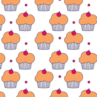 Cupcake arka plan tasarım