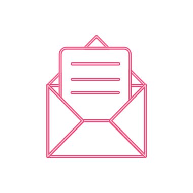 Neon satır e-posta mektup mesaj belge bilgileri