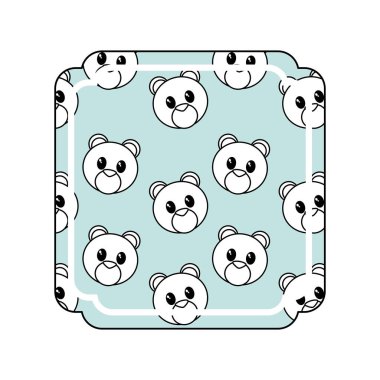 Ayılı çizgi film çerçevesi