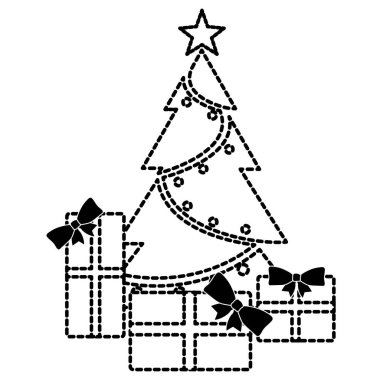 İzole çam ağacı tasarım