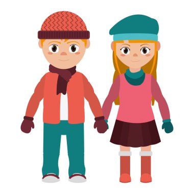 Kış bez moda birkaç ve ve Tema izole tasarım vektör çizim sezon