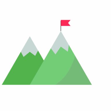 Dağ tasarım üzerinde bayrak