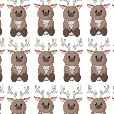Ren geyiği sevimli vahşi hayvan karakter arka plan
