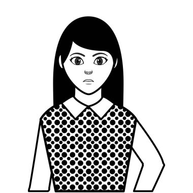 doku avatar zarif kadın bluzu ve saç modeli ile doldurma