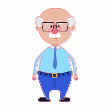 Büyükbaba çizgi film tasarımı