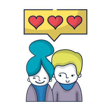 sohbet kabarcığı yürekleri mutlu clouple