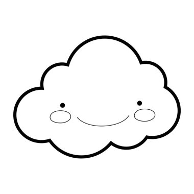 Anahat kawaii mutlu bulut gökyüzü şehrinde hava durumu