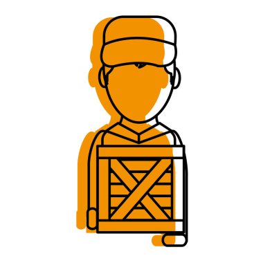 Teslimat nakliye ve lojistik Tema izole tasarım vektör çizim kutusu