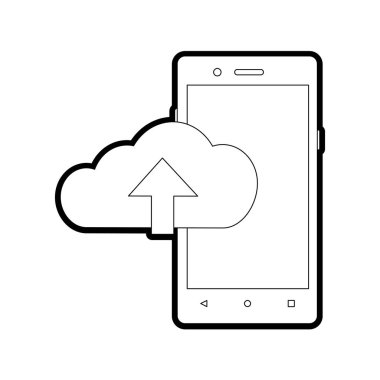 Smartphone aygıt becerikli alet ve teknoloji Tema izole tasarım vektör çizim