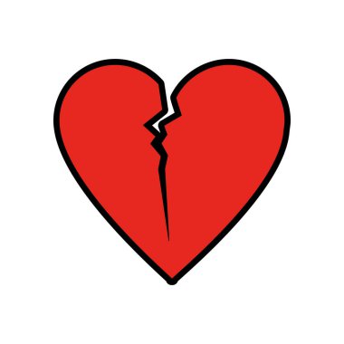 Kalp, aşk tutku ve romantik Tema izole tasarım vektör çizim