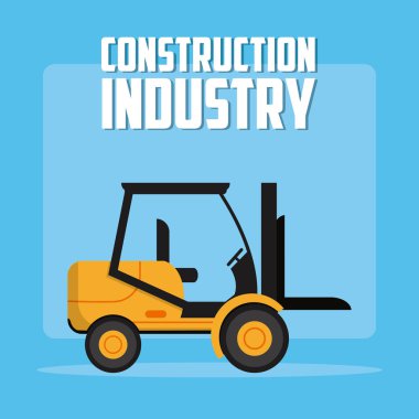 Forklift vektör çizim grafik tasarım ile İnşaat Sanayi