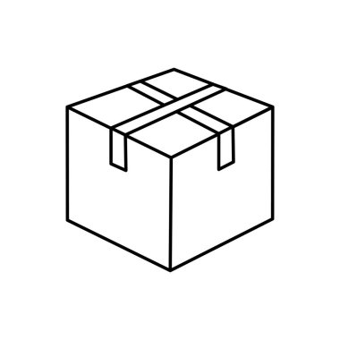 Teslimat nakliye ve lojistik Tema izole tasarım vektör çizim kutusu