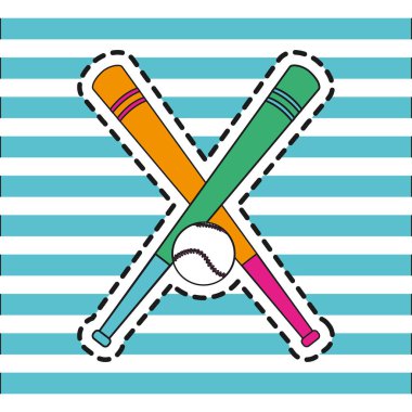 beyzbol sopaları ile yama oyun topu öğe