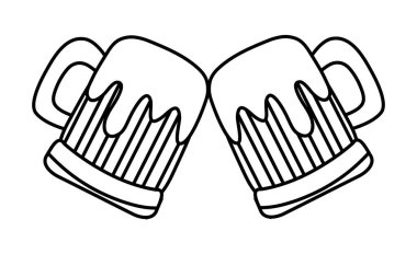 satır bira alkol cam içecekler kutlama için