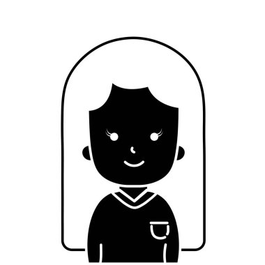 siluet bluz ve saç tasarımı ile güzel kadın