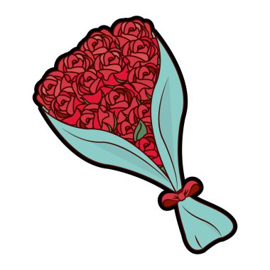 İzole gül tasarım