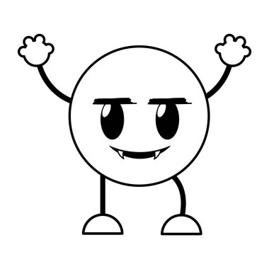 kolları ve bacakları hat vampir emoji ifadesiyle