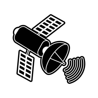 Uydu sinyali yayın ve internet Tema izole tasarım vektör çizim