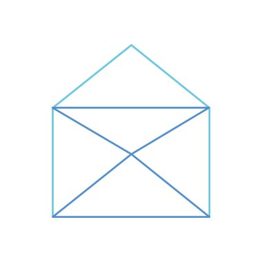 E-posta mektup ve mesaj Tema izole tasarım vektör çizim zarf