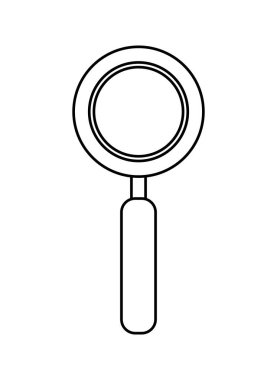 Lupe araç arama ve Büyüteç camı Tema izole tasarım vektör çizim