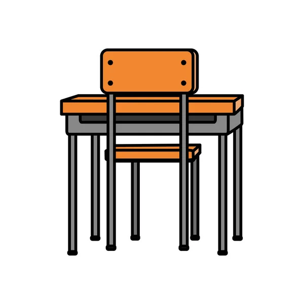 学校の椅子とテーブルの設計 — ストックベクタ