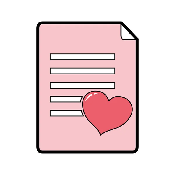 Ізольований дизайн любовної картки — стоковий вектор