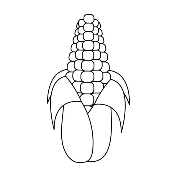 Kukurydziany na białym tle projekt — Wektor stockowy