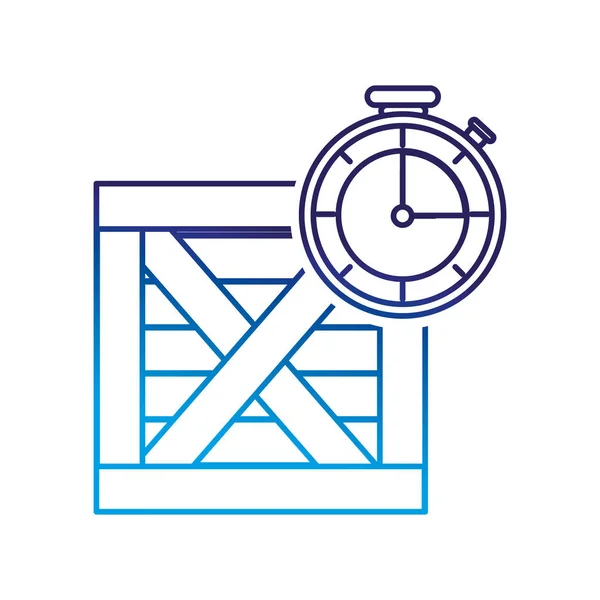 Doos en het chronometer ontwerp — Stockvector