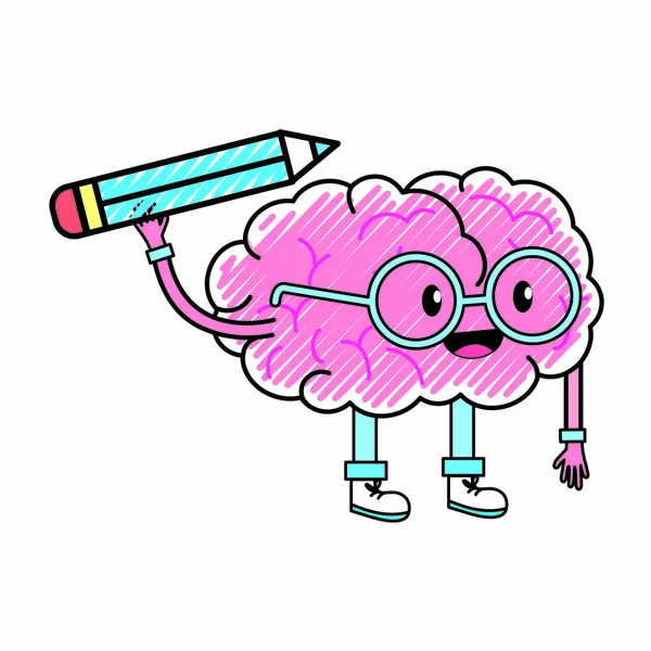 大脑卡通设计 — 图库矢量图片