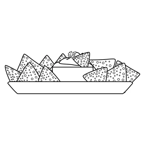 Diseño de nachos aislados — Vector de stock