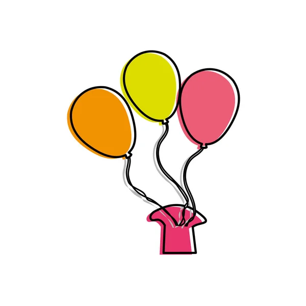 Diseño de globos aislados — Vector de stock