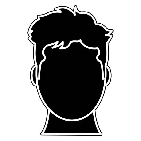 Silueta hlavy avatar s výchozím tváří — Stockový vektor