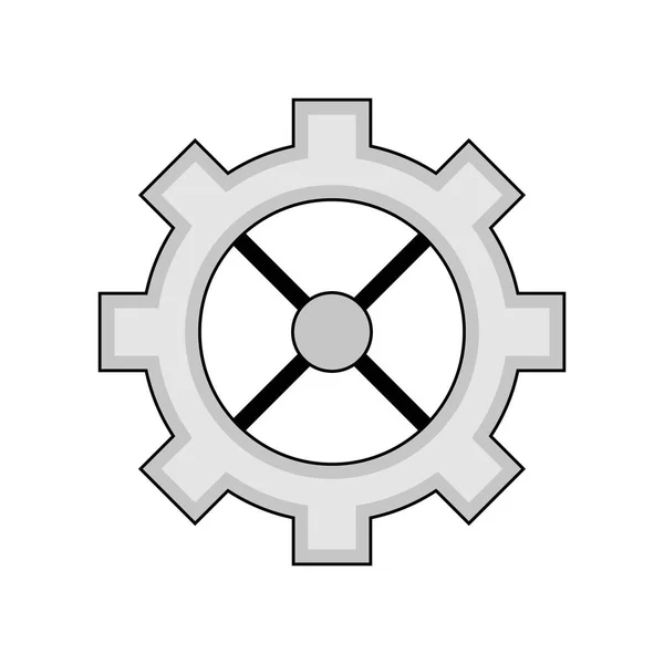 Isolierte Getriebekonstruktion — Stockvektor