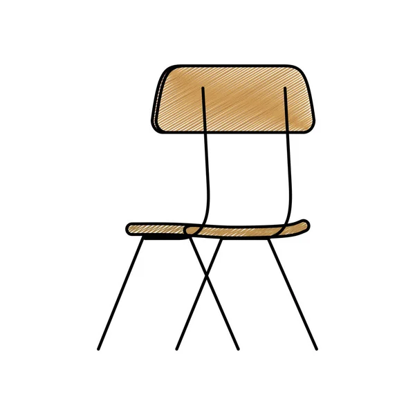 Diseño de silla aislada — Archivo Imágenes Vectoriales