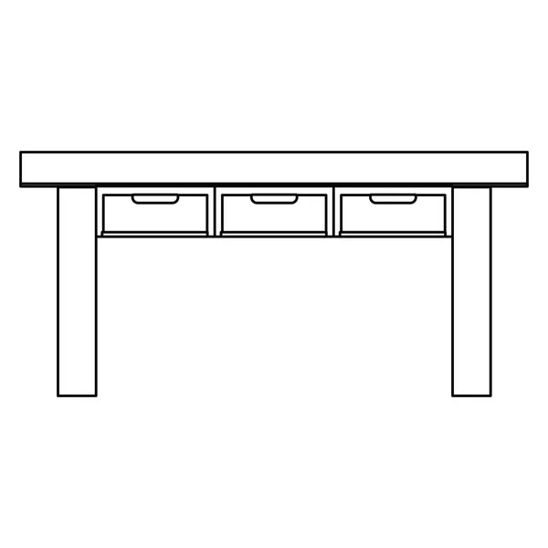 Isolerade skrivbord design — Stock vektor