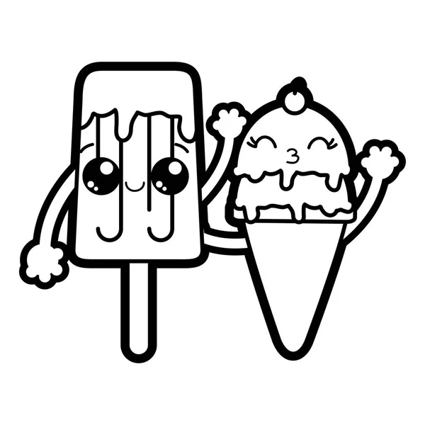 Diseño de helado aislado — Archivo Imágenes Vectoriales