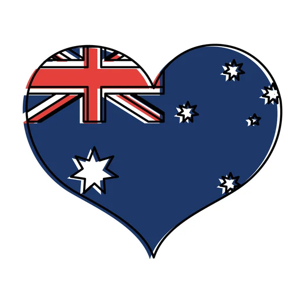 Αυστραλιανή καρδιά σχεδιασμός — Διανυσματικό Αρχείο