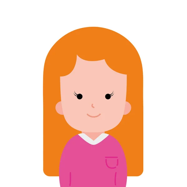 Jolie femme colorée avec chemisier et coiffure design — Image vectorielle