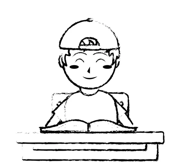 Boy and book design — Stock Vector