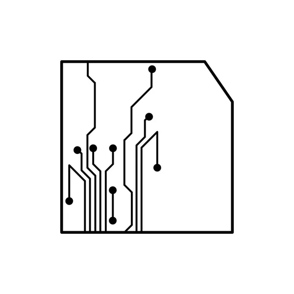 Design de processador isolado — Vetor de Stock