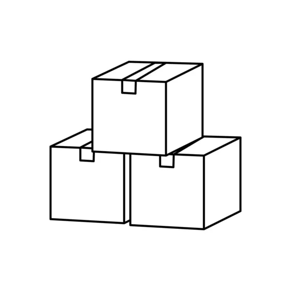 Isolierte Box-Konstruktion — Stockvektor