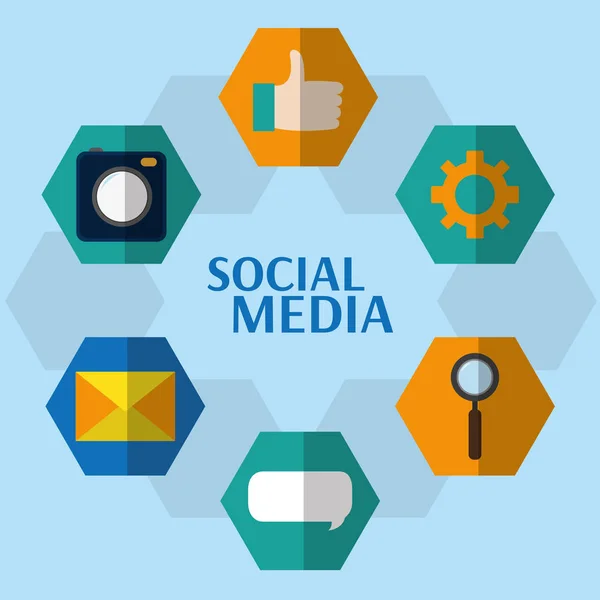 Design de mídia social —  Vetores de Stock