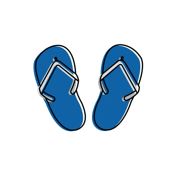 Geïsoleerde sandalen ontwerp — Stockvector