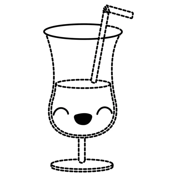 Cocktail Boissons Alcoolisées Verre Thème Conception Isolée Illustration Vectorielle — Image vectorielle