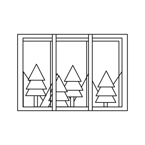 Conception de fenêtre isolée — Image vectorielle