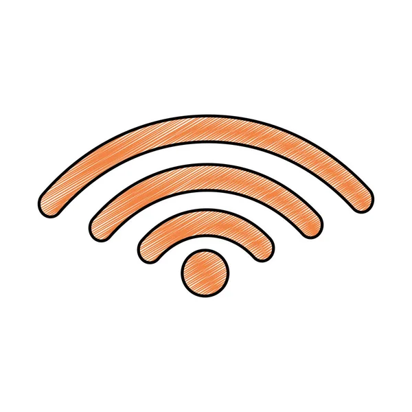 Wifi Technologie Internet Thème Communication Conception Isolée Illustration Vectorielle — Image vectorielle