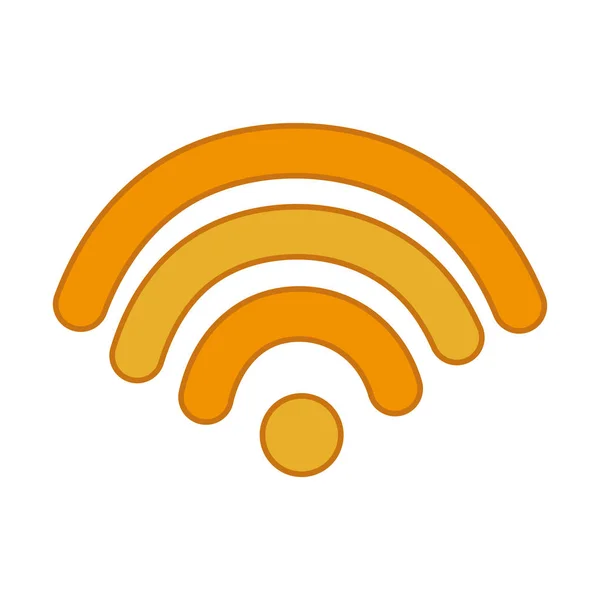 Farbe digitale Wifi-Verbindung Symbol Signal — Stockvektor