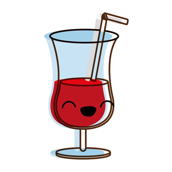 Cóctel Bebidas Alcohólicas Vidrio Tema Diseño Aislado Ilustración Vectorial — Vector de stock