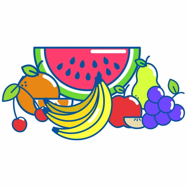 Isolated fruits design — Stock Vector